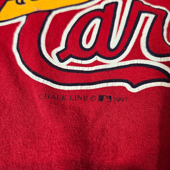 St Louis Cardinals Ron Gant #5 T-Shirt Mens L Vintage 1997 Chalk Line USA MLB - Picture 8 of 10